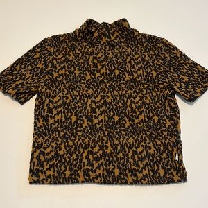 VANS Animal Print Zip Up Top Size Med